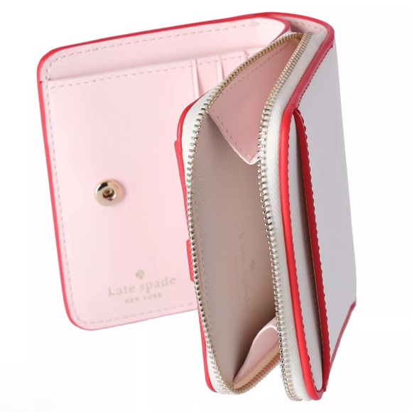 Kate Spade 3D Strawberry Dreams Small Zip Around Bifold Wallet Cream Multi - Picture 7 of 7